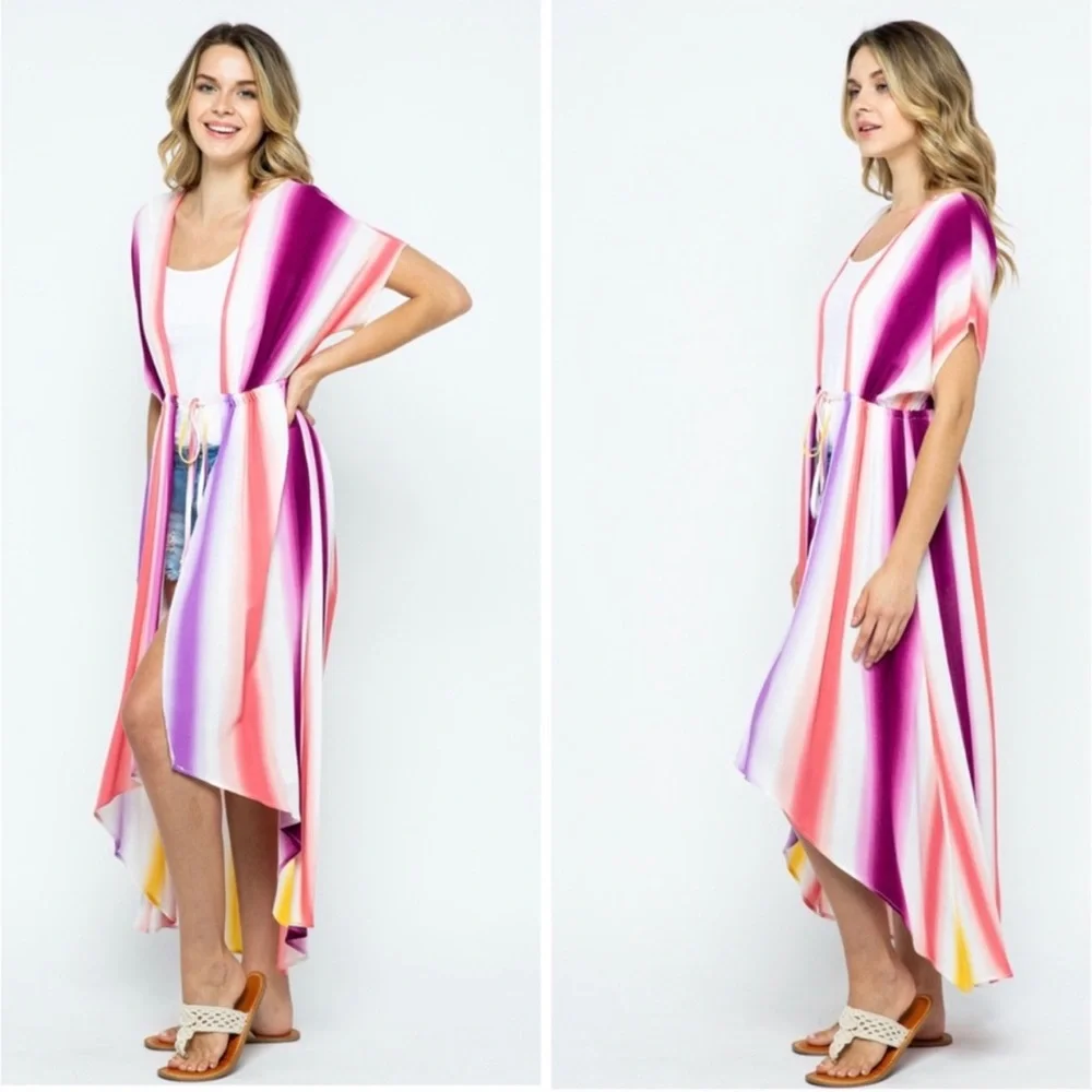 Striped maxi cardigan - Picture 3 of 4